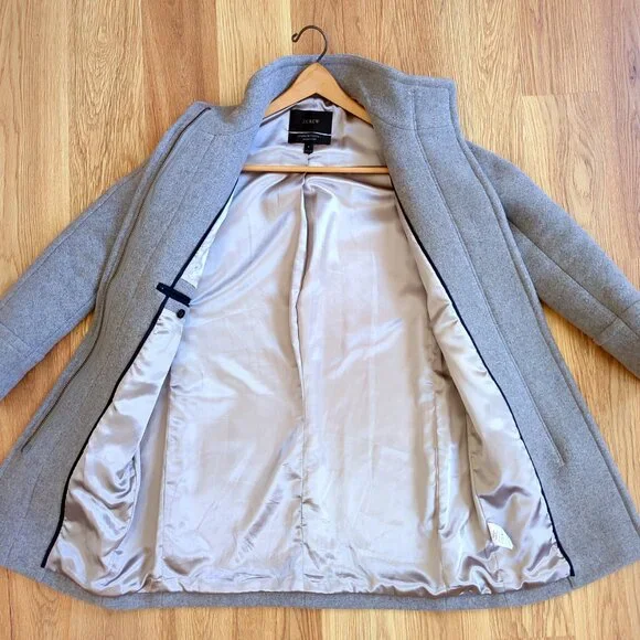 J. Crew Gray Wool Coat, Size 0 (XS/S) in perfect condition - Picture 10 of 14